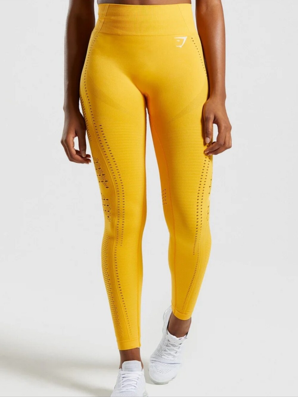 Gymshark Yellow High-Waisted Seamless Leggings | Sculpting Workout Activewear